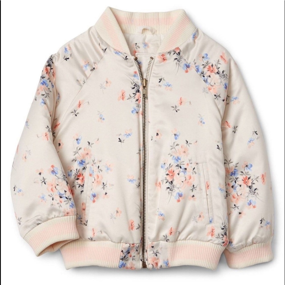 Baby Gap floral bomber jacket